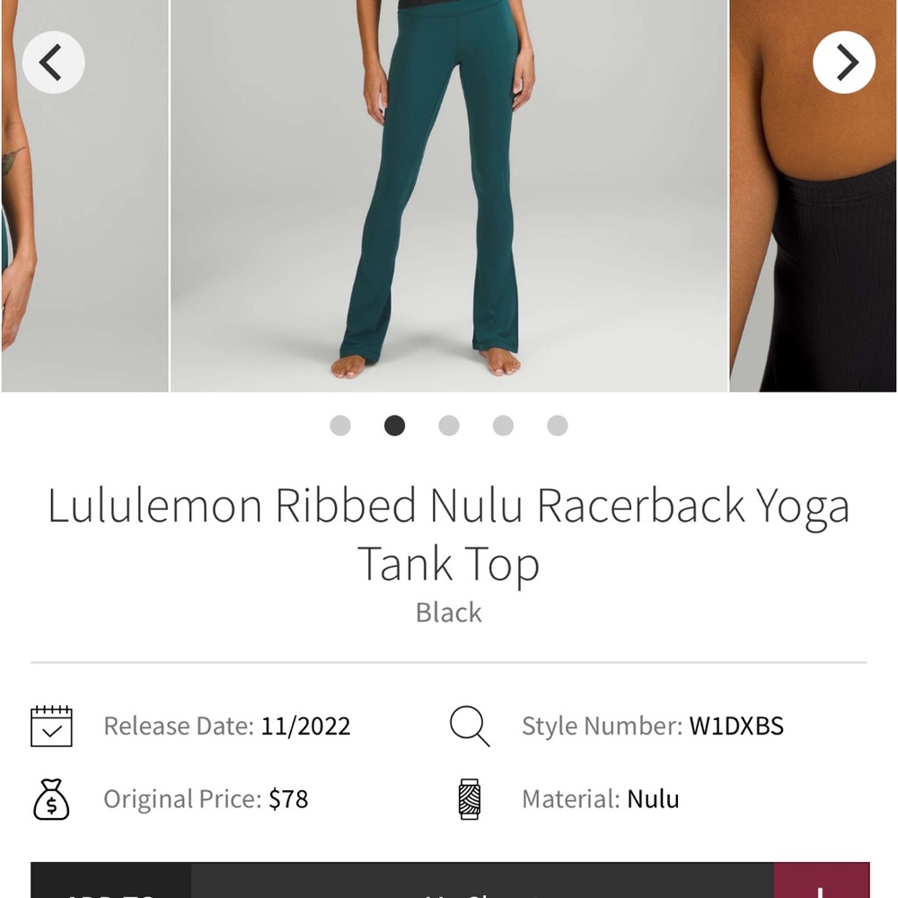 Lululemon Ribbed Nulu Racerback Tank Top - Picture 8 of 12